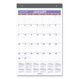 AT-A-GLANCE® Repositionable Wall Calendar, 15.5 X 22.75, White-blue-red Sheets, 12-month (jan To Dec): 2022 freeshipping - TVN Wholesale 