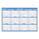 Horizontal Reversible-erasable Wall Planner, 36 X 24, White-blue Sheets, 12-month (jan To Dec): 2022