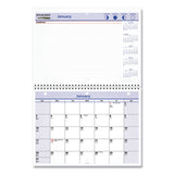 Quicknotes Desk-wall Calendar, 11 X 8, White-blue-yellow Sheets, 12-month (jan To Dec): 2022