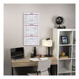 AT-A-GLANCE® Move-a-page Three-month Wall Calendar, 12 X 27, White-red-blue Sheets, 15-month (dec To Feb): 2021 To 2023 freeshipping - TVN Wholesale 