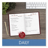 AT-A-GLANCE® Standard Diary Daily Reminder Book, 2022 Edition, Medium-college Rule, Red Cover, 7.5 X 5.13, 201 Sheets freeshipping - TVN Wholesale 