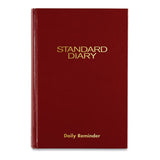 Standard Diary Daily Reminder Book, 2022 Edition, Medium-college Rule, Red Cover, 8.25 X 5.75, 201 Sheets