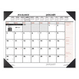 AT-A-GLANCE® Two-color Monthly Desk Pad Calendar, 22 X 17, White Sheets, Black Corners, 12-month (jan To Dec): 2022 freeshipping - TVN Wholesale 