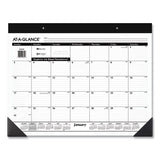 AT-A-GLANCE® Monthly Refillable Desk Pad, 22 X 17, White Sheets, Black Binding, Black Corners, 12-month (jan To Dec): 2022 freeshipping - TVN Wholesale 
