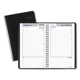 Dayminder Daily Appointment Book, 8 X 5, Black Cover, 12-month (jan To Dec): 2022