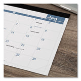 AT-A-GLANCE® Easy-to-read Monthly Desk Pad, 22 X 17, White-blue Sheets, Black Binding, Clear Corners, 12-month (jan To Dec): 2022 freeshipping - TVN Wholesale 