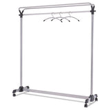 Alba™ Large Capacity Garment Rack, 63.5w X 21.25d X 67.5h, Black-silver freeshipping - TVN Wholesale 
