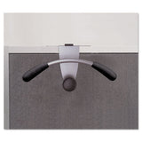 Alba™ Hanger Shaped Partition Coat Hook, Silver-black, 15 X 4 1-2 X 7 7-8 freeshipping - TVN Wholesale 