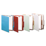 Pressboard Classification Folders, 1 Divider, Letter Size, Sky Blue, 10-box