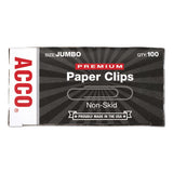 ACCO Paper Clips, Jumbo, Silver, 1,000-pack freeshipping - TVN Wholesale 