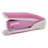 Bostitch® Incourage Spring-powered Desktop Stapler, 20-sheet Capacity, Pink-white freeshipping - TVN Wholesale 