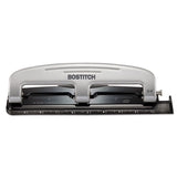Bostitch® 12-sheet Ez Squeeze Three-hole Punch, 9-32" Holes, Black-silver freeshipping - TVN Wholesale 