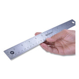 Westcott® Stainless Steel Office Ruler With Non Slip Cork Base, Standard-metric, 12" Long freeshipping - TVN Wholesale 