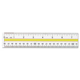Westcott® Acrylic Data Highlight Reading Ruler With Tinted Guide, 15" Long, Clear-yellow freeshipping - TVN Wholesale 