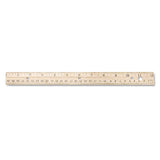 Westcott® Three-hole Punched Wood Ruler English And Metric With Metal Edge, 12" Long freeshipping - TVN Wholesale 