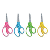 Westcott® For Kids Scissors, Pointed Tip, 5" Long, 1.75" Cut Length, Randomly Assorted Straight Handles freeshipping - TVN Wholesale 
