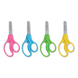 Westcott® For Kids Scissors, Blunt Tip, 5" Long, 1.75" Cut Length, Assorted Straight Handles, 12-pack freeshipping - TVN Wholesale 