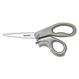 Westcott® E-z Open Box Opener Stainless Steel Shears, 8" Long, 3.25" Cut Length, Gray Offset Handle freeshipping - TVN Wholesale 