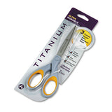 Westcott® Titanium Bonded Scissors, 7" Long, 3" Cut Length, Gray-yellow Straight Handle freeshipping - TVN Wholesale 