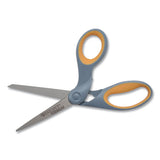 Westcott® Titanium Bonded Scissors, 8" Long, 3.5" Cut Length, Gray-yellow Offset Handle freeshipping - TVN Wholesale 