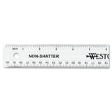 Westcott® Non-shatter Flexible Ruler, Standard-metric, 12" Long, Plastic, Clear freeshipping - TVN Wholesale 