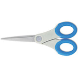 Westcott® Scissors With Antimicrobial Protection, Pointed Tip, 7" Long, 3" Cut Length, Blue Straight Handle freeshipping - TVN Wholesale 