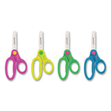 Westcott® Scissor Caddy With Kids' Scissors, 5" Long, 2" Cut Length, Light Blue; Light Green; Pink; Red, Straight Handles, 24-set freeshipping - TVN Wholesale 