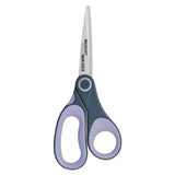 Westcott® Non-stick Titanium Bonded Scissors, 8" Long, 3.25" Cut Length, Gray-purple Straight Handle freeshipping - TVN Wholesale 