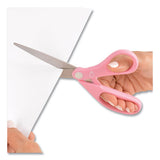 Westcott® All Purpose Pink Ribbon Scissors, 8" Long, 3.5" Cut Length, Pink Straight Handle freeshipping - TVN Wholesale 