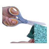 Westcott® Titanium Bonded Scissors, 8" Long, 3.5" Cut Length, Gray-yellow Straight Handle freeshipping - TVN Wholesale 