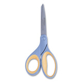 Westcott® Titanium Bonded Scissors, 8" Long, 3.5" Cut Length, Gray-yellow Straight Handle freeshipping - TVN Wholesale 