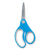 Westcott® Soft Handle Kids Scissors, Pointed Tip, 5" Long, 1.75" Cut Length, Assorted Straight Handles, 12-pack freeshipping - TVN Wholesale 