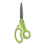 Westcott® Carbotitanium Bonded Scissors, 8" Long, 3.25" Cut Length, White-green Bent Handle freeshipping - TVN Wholesale 
