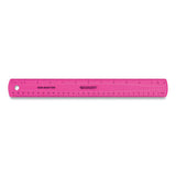 Westcott® Non-shatter Flexible Ruler, Standard-metric, 12" (30 Cm) Long, Plastic, Assorted Translucent Colors, 12-box freeshipping - TVN Wholesale 