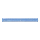 Westcott® Plastic Ruler, Standard-metric, 12" (30 Cm) Long, Assorted Translucent Colors freeshipping - TVN Wholesale 