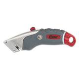 Clauss® Titanium Auto-retract Utility Knife, Gray-red, 2 3-10" Blade freeshipping - TVN Wholesale 