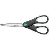 Westcott® Kleenearth Scissors, Pointed Tip, 7" Long, 2.75" Cut Length, Black Straight Handle freeshipping - TVN Wholesale 
