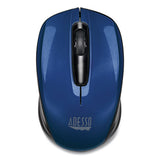 Adesso Imouse S50 Wireless Mini Mouse, 2.4 Ghz Frequency-33 Ft Wireless Range, Left-right Hand Use, Blue freeshipping - TVN Wholesale 