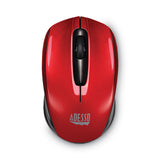 Adesso Imouse S50 Wireless Mini Mouse, 2.4 Ghz Frequency-33 Ft Wireless Range, Left-right Hand Use, Red freeshipping - TVN Wholesale 