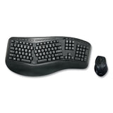 Adesso Wkb1500gb Wireless Ergonomic Keyboard And Mouse, 2.4 Ghz Frequency-30 Ft Wireless Range, Black freeshipping - TVN Wholesale 