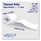 Alliance Thermal Cash Register-pos Roll, 3" X 80 Ft, White, 36-carton freeshipping - TVN Wholesale 