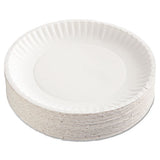 AJM Packaging Corporation Coated Paper Plates, 9" Dia, White, 100-pack, 12 Packs-carton freeshipping - TVN Wholesale 