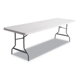 Alera® Resin Rectangular Folding Table, Square Edge, 72w X 30d X 29h, Platinum freeshipping - TVN Wholesale 