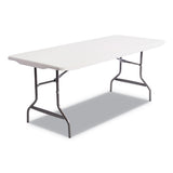 Alera® Resin Rectangular Folding Table, Square Edge, 72w X 30d X 29h, Platinum freeshipping - TVN Wholesale 