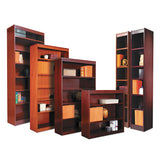 Alera® Square Corner Wood Bookcase, Five-shelf, 35.63"w X 11.81"d X 60"h, Medium Cherry freeshipping - TVN Wholesale 