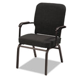 Alera® Oversize Stack Chair With Fixed Padded Arms, Supports Up To 500 Lb, Black Vinyl Seat-back, Black Base, 2-carton freeshipping - TVN Wholesale 