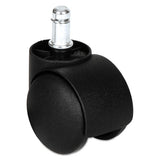 Alera® Dual Wheel Hooded Casters, B Stem, 1.5" Caster, Black freeshipping - TVN Wholesale 