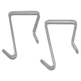 Alera® Double Sided Partition Garment Hook, Silver, Steel, 2-pk freeshipping - TVN Wholesale 