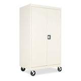 Alera® Assembled Mobile Storage Cabinet, With Adjustable Shelves 36w X 24d X 66h, Putty freeshipping - TVN Wholesale 