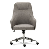 Alera® Alera Captain Series High-back Chair, Supports Up To 275 Lb, 17.1" To 20.1" Seat Height, Gray Tweed Seat-back, Chrome Base freeshipping - TVN Wholesale 